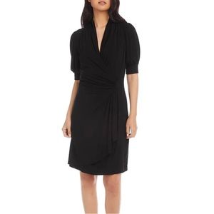 Karen Kane Short Sleeve Wrap Dress in Black New With Tags Size Small